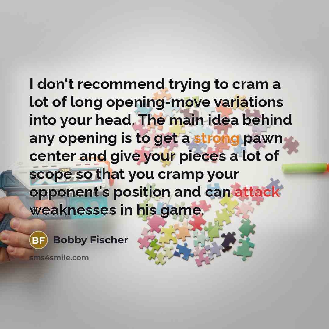 “I don't recommend trying to cram a lot of long…” quote by Bobby Fischer