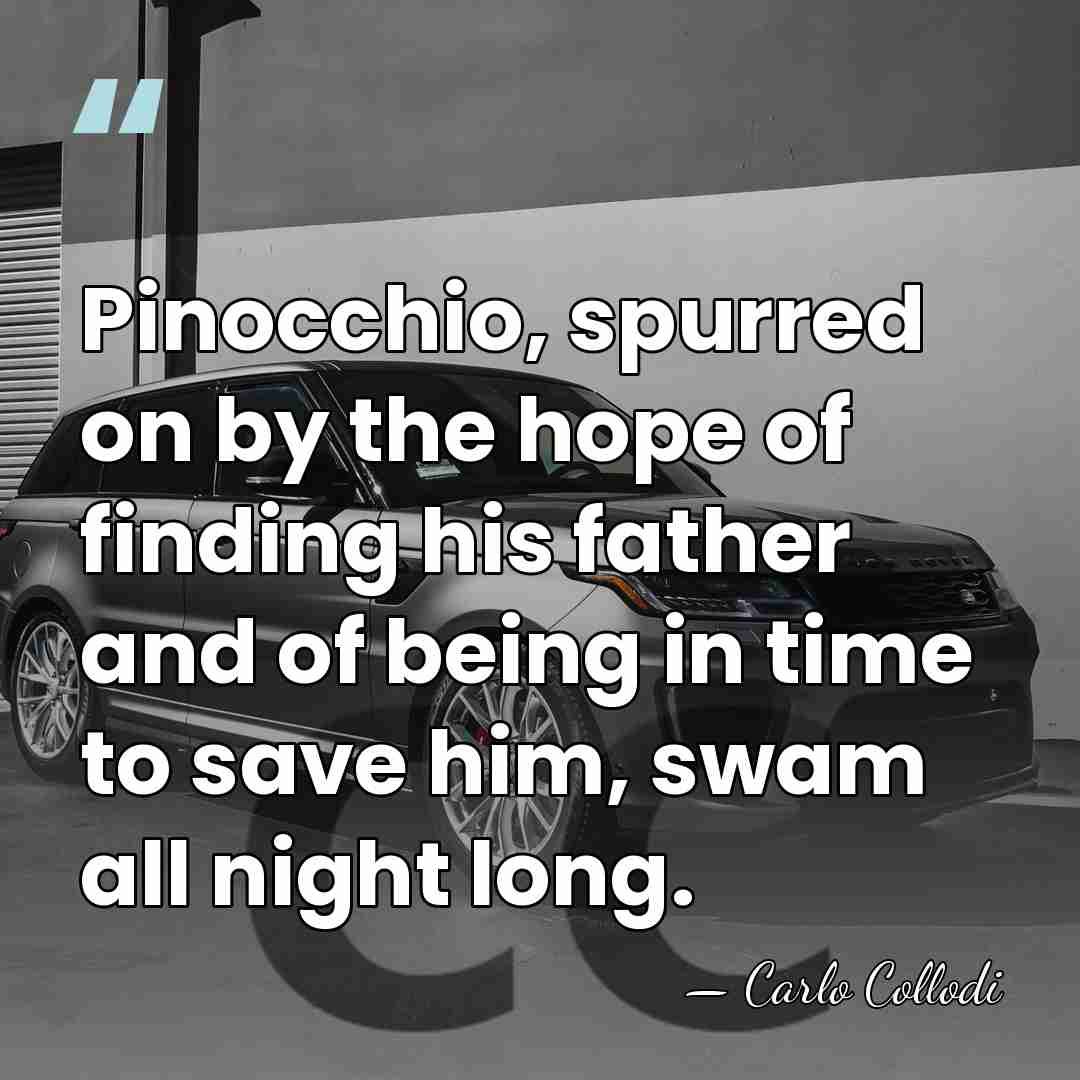 Pinocchio, spurred on by the hope of finding his father and of&hellip; - Carlo Collodi
