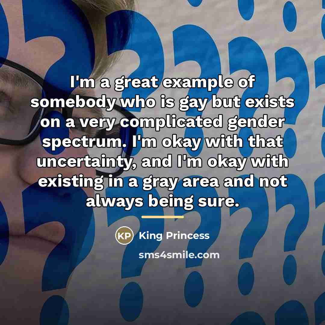 “I'm a great example of somebody who is gay but…” quote by King Princess