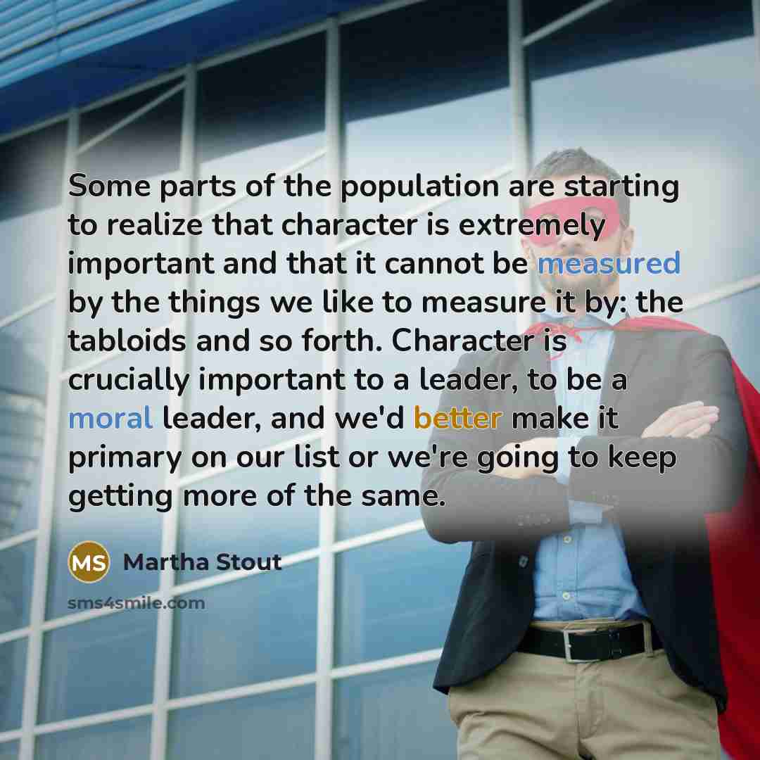 “Some parts of the population are starting to realize that…” quote by Martha Stout