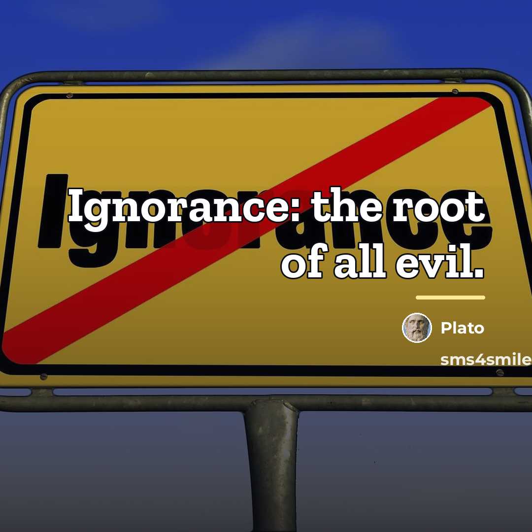 “Ignorance: the root of all evil.…” quote by Plato