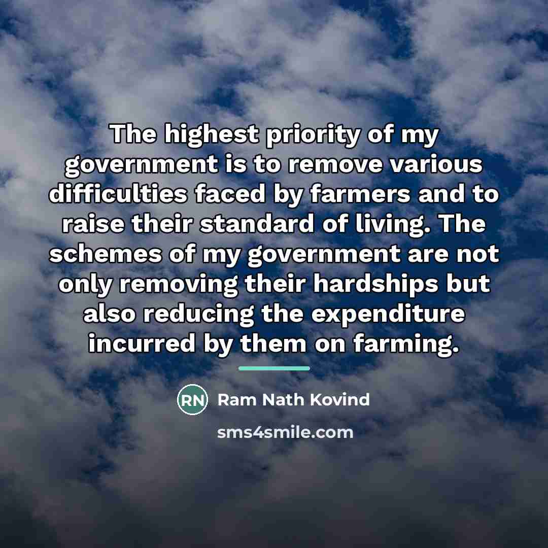“The highest priority of my government is to remove various…” quote by Ram Nath Kovind