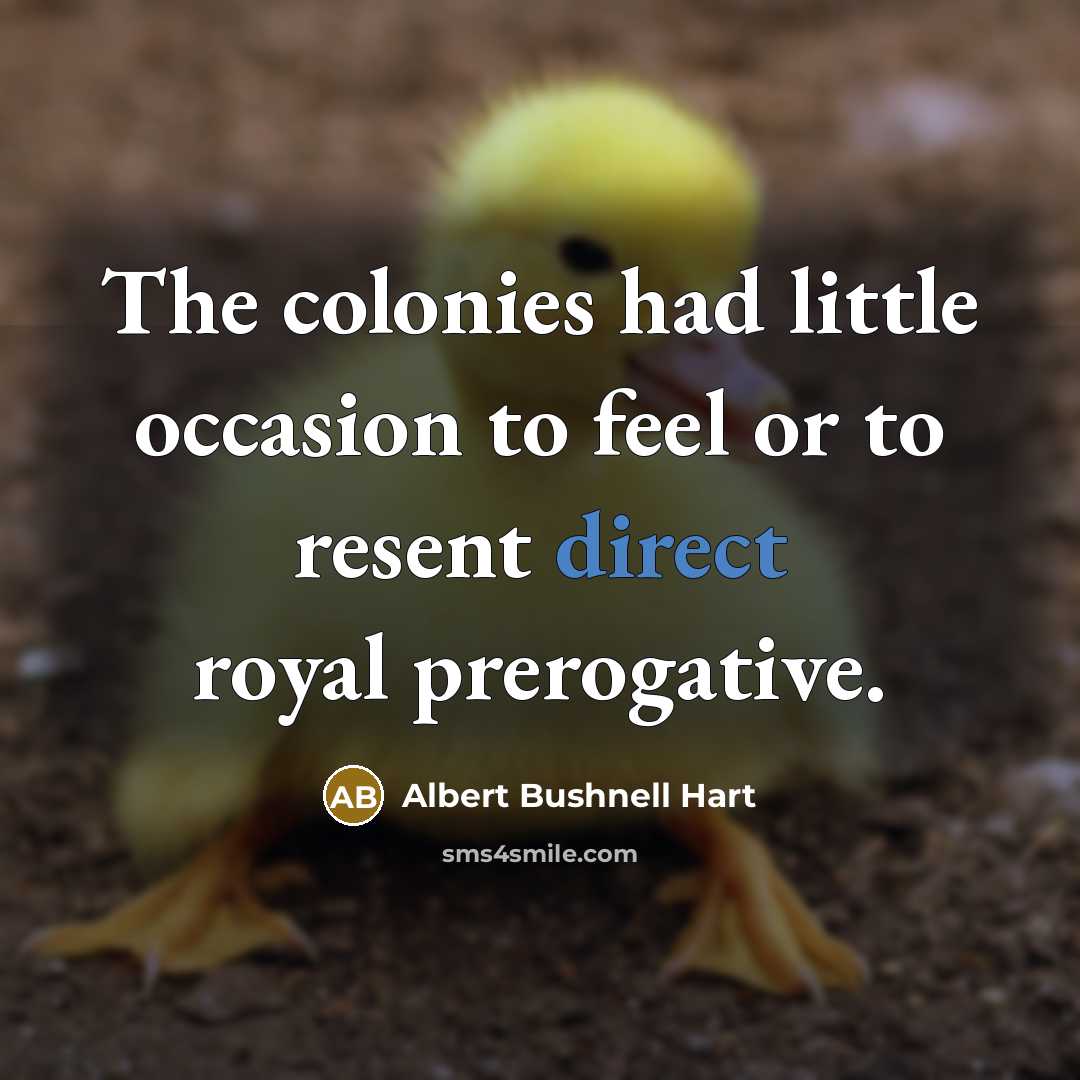 “The colonies had little occasion to feel or to resent…” quote by Albert Bushnell Hart