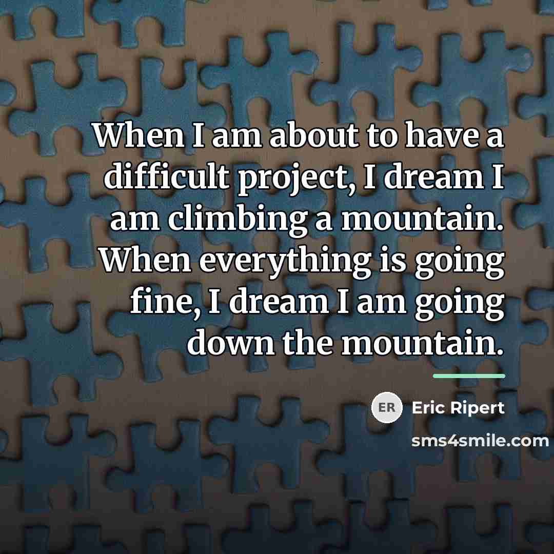 “When I am about to have a difficult project, I…” quote by Eric Ripert