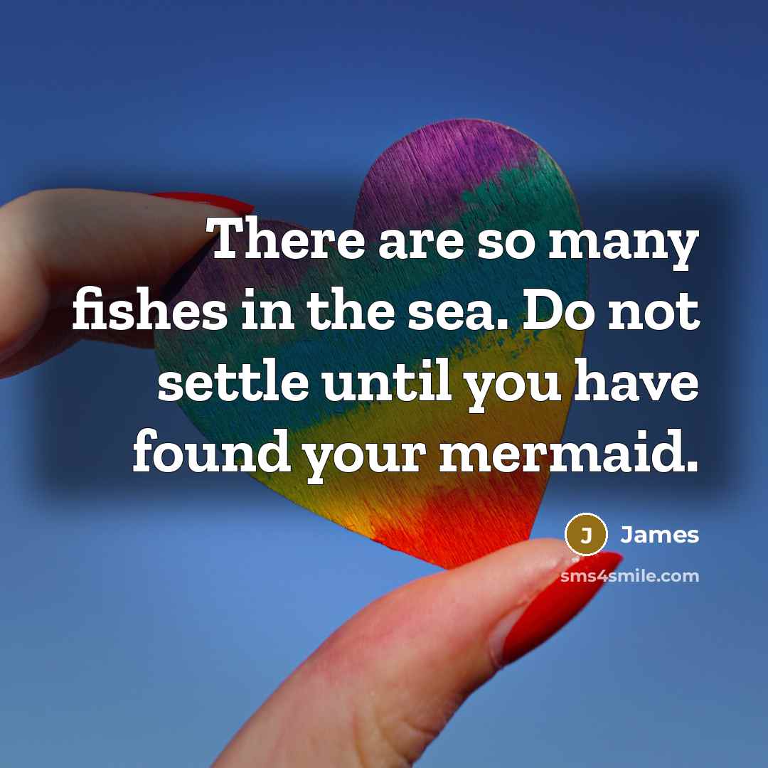 “There are so many fishes in the sea. Do not…” quote by James