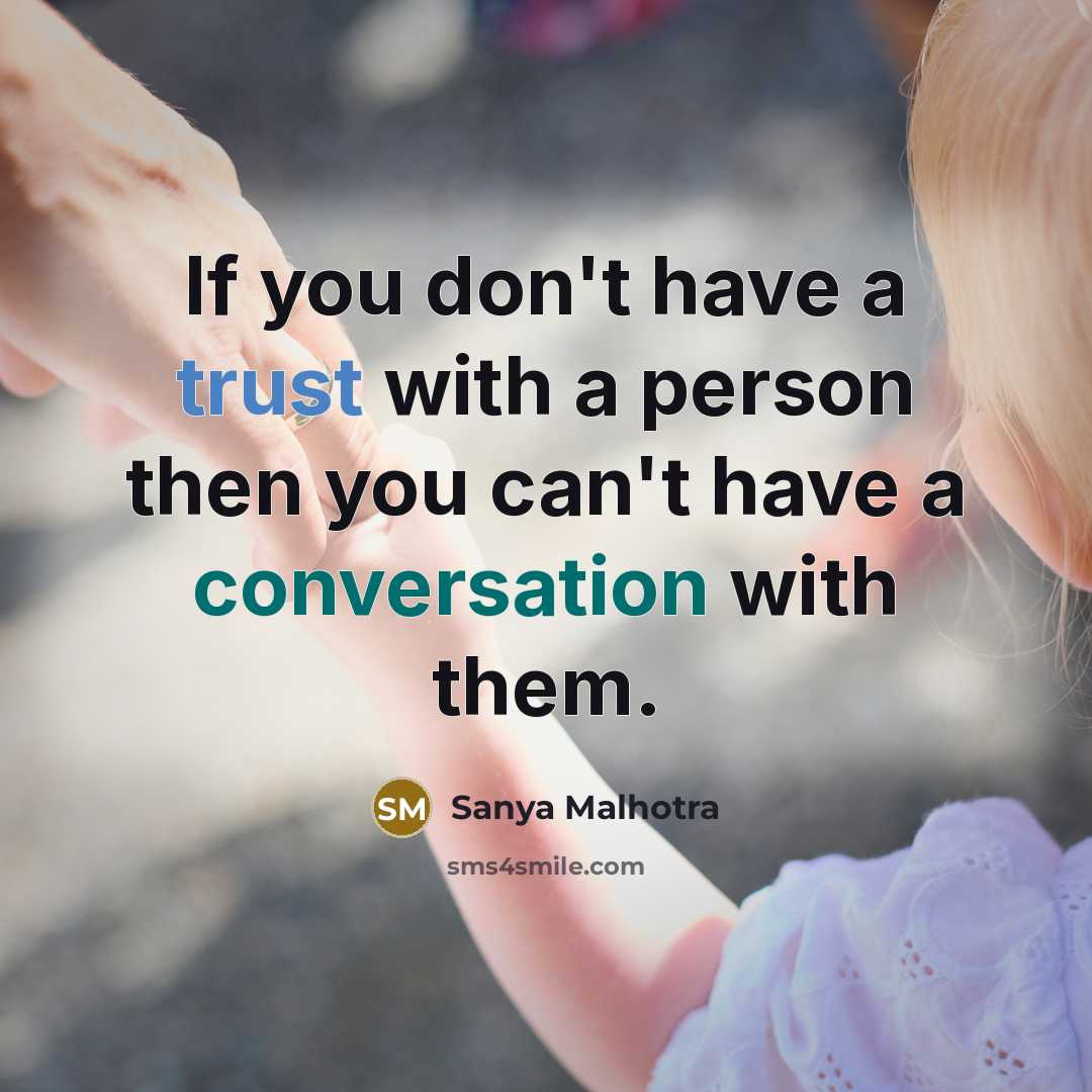 “If you don't have a trust with a person then…” quote by Sanya Malhotra