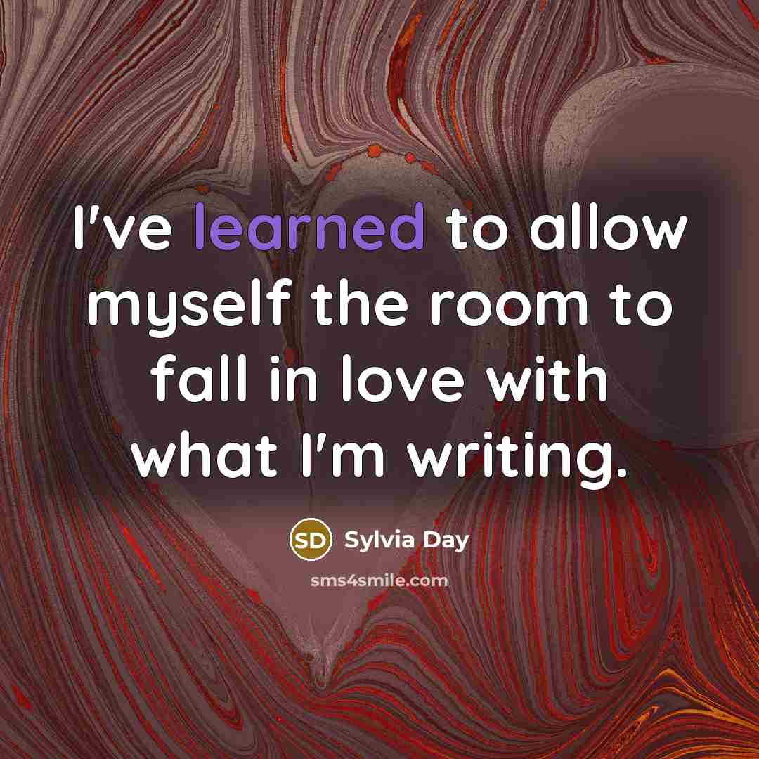 “I've learned to allow myself the room to fall in…” quote by Sylvia Day