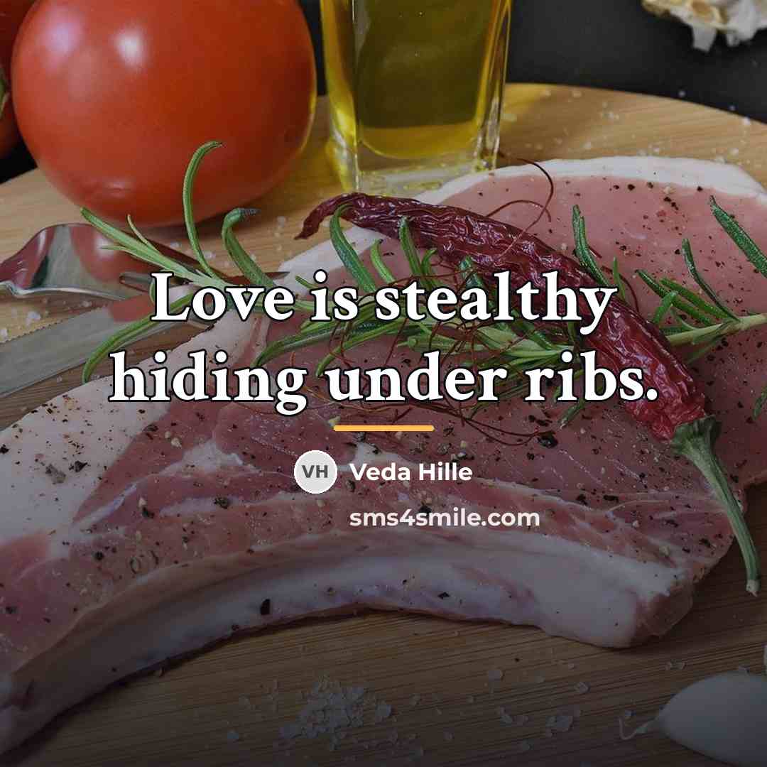 “Love is stealthy hiding under ribs.…” quote by Veda Hille