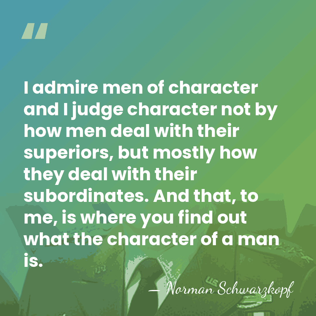 I admire men of character and I judge character not by how&hellip; - Norman Schwarzkopf