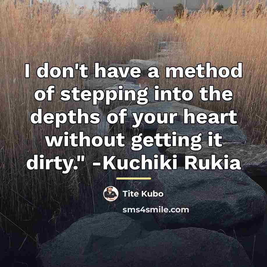 “I don't have a method of stepping into the depths…” quote by Tite Kubo