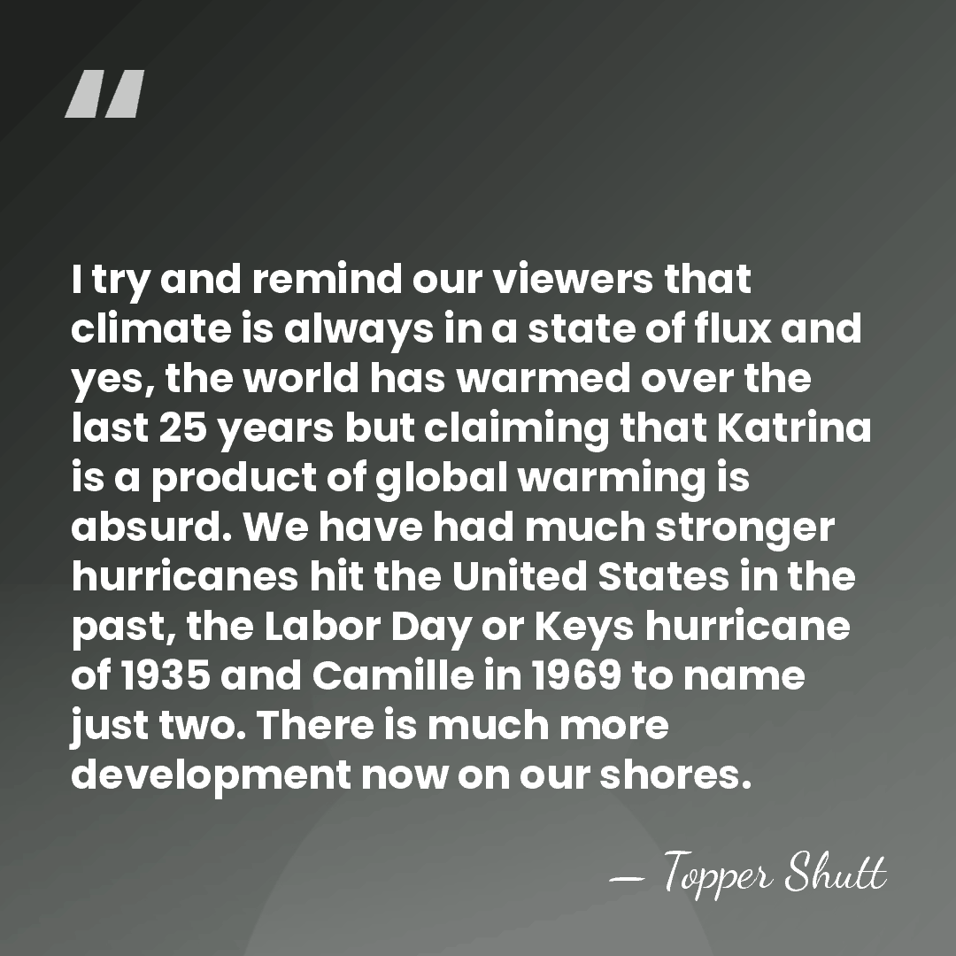 I try and remind our viewers that climate is always in a&hellip; - Topper Shutt