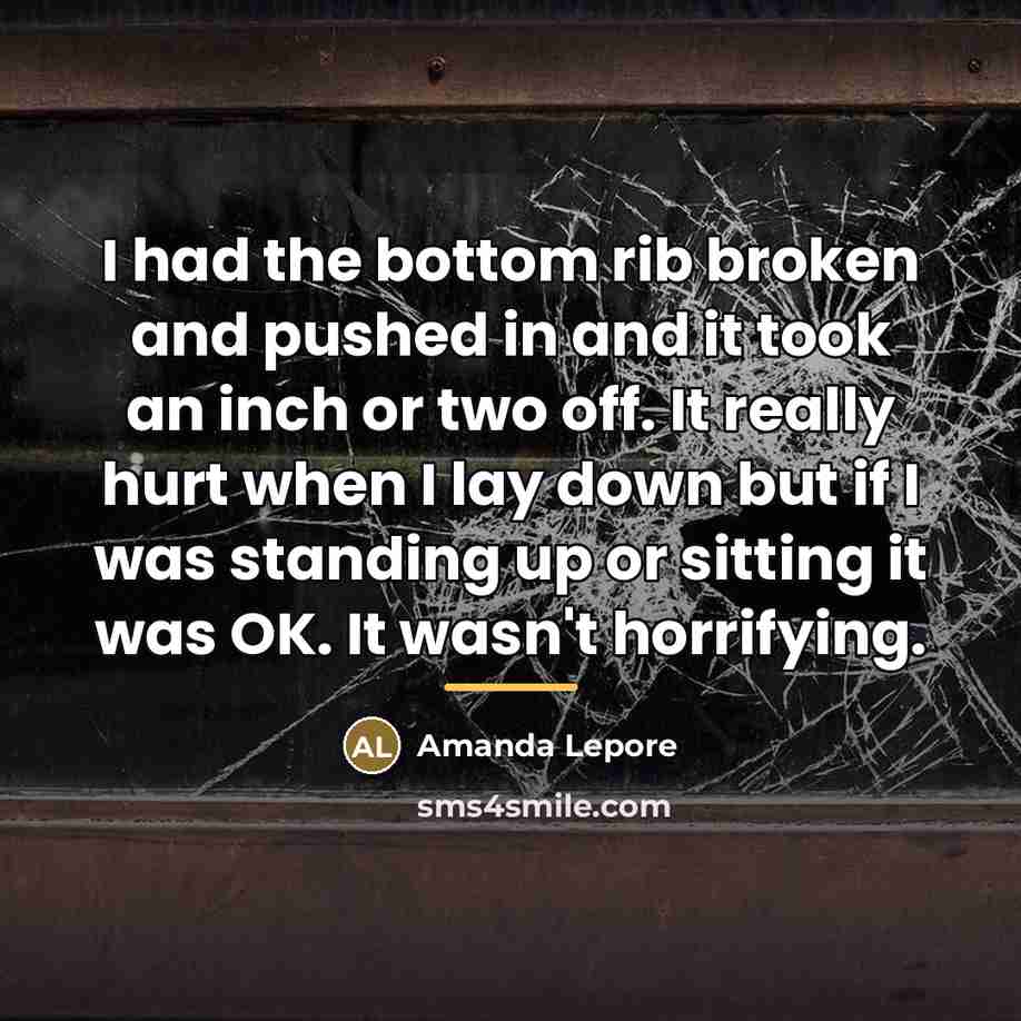 “I had the bottom rib broken and pushed in and…” quote by Amanda Lepore