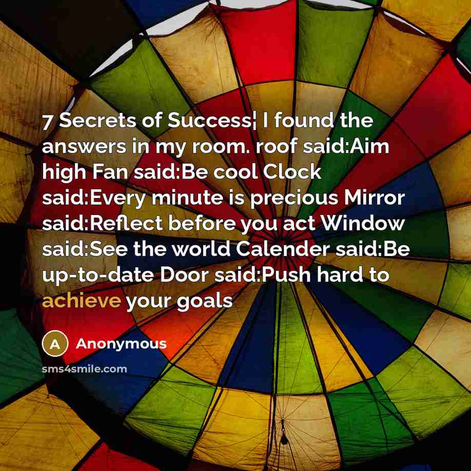 “7 Secrets of Success¦ I found the answers in my…” quote by Anonymous