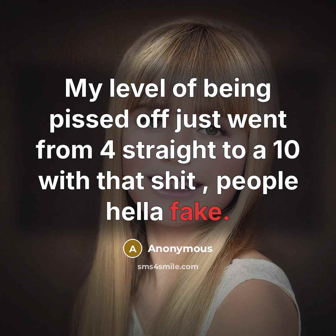 “My level of being pissed off just went from 4…” quote by Anonymous