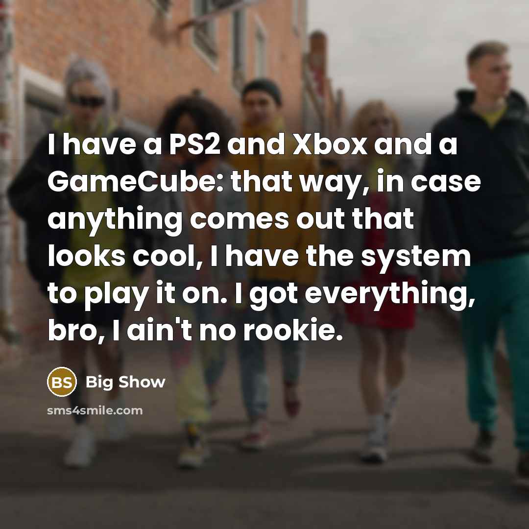 “I have a PS2 and Xbox and a GameCube: that…” quote by Big Show