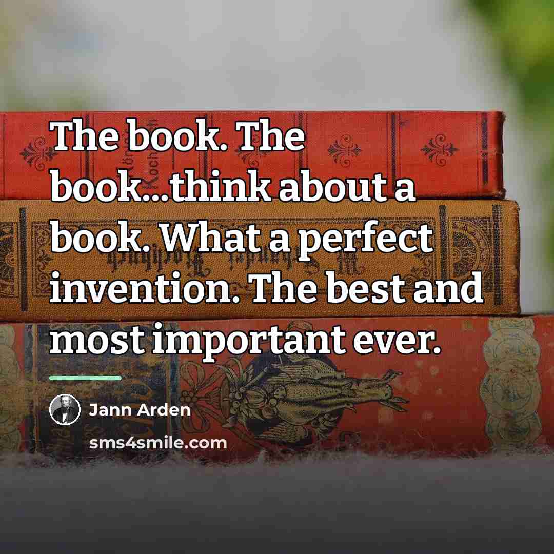 “The book. The book...think about a book. What a perfect…” quote by Jann Arden