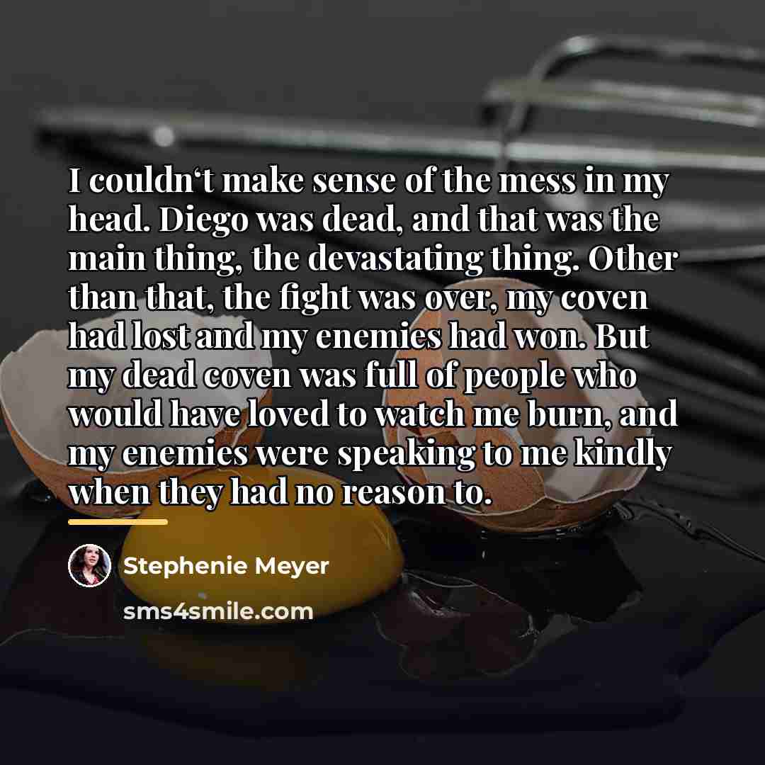 “I couldn‘t make sense of the mess in my head.…” quote by Stephenie Meyer