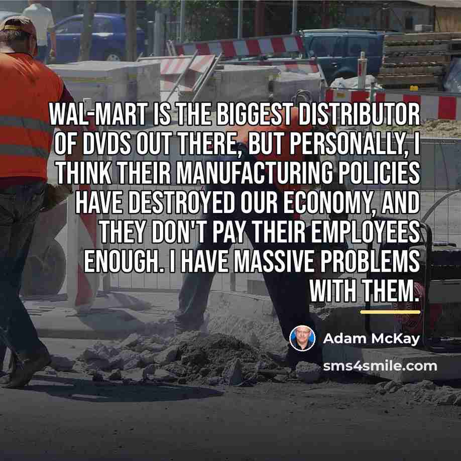 “Wal-Mart is the biggest distributor of DVDs out there, but…” quote by Adam McKay