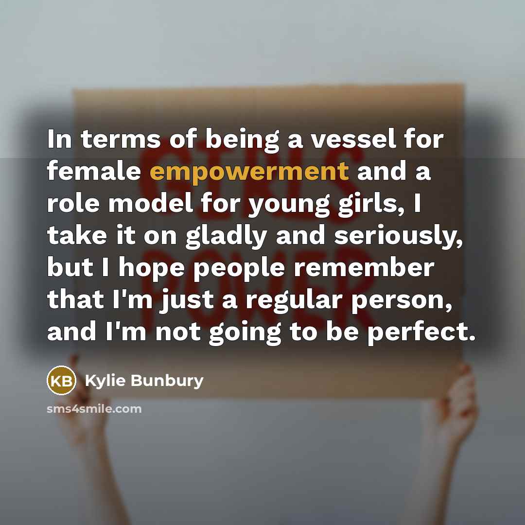 “In terms of being a vessel for female empowerment and…” quote by Kylie Bunbury