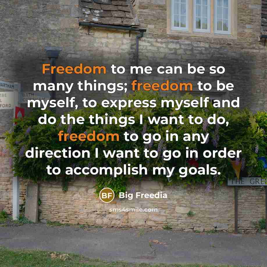 “Freedom to me can be so many things; freedom to…” quote by Big Freedia
