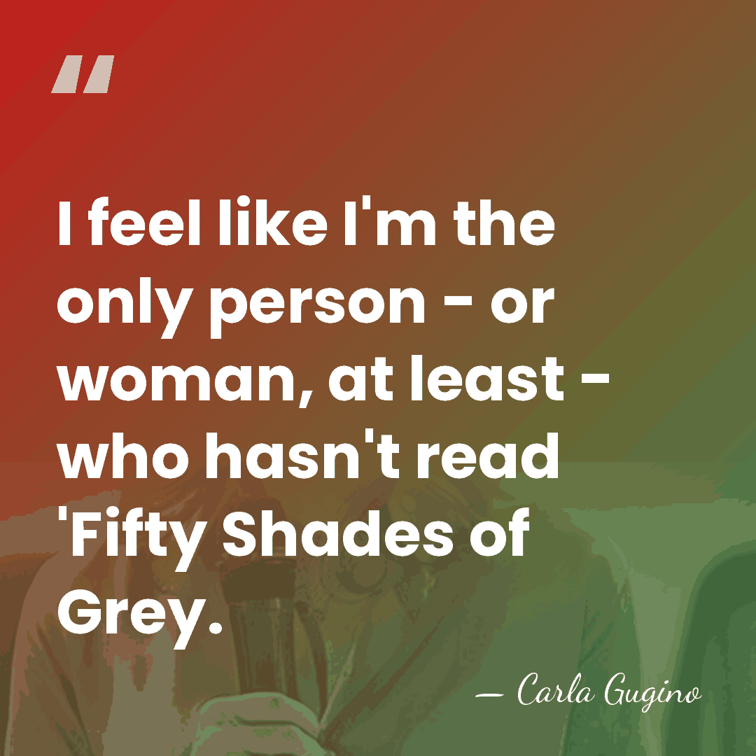 I feel like I'm the only person - or woman, at least&hellip; - Carla Gugino