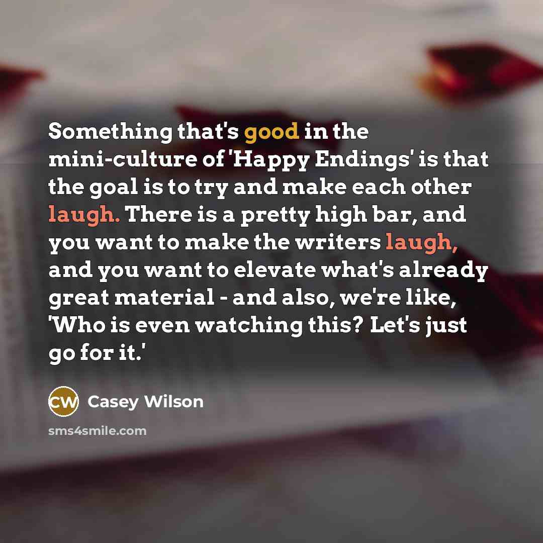 “Something that's good in the mini-culture of 'Happy Endings' is…” quote by Casey Wilson