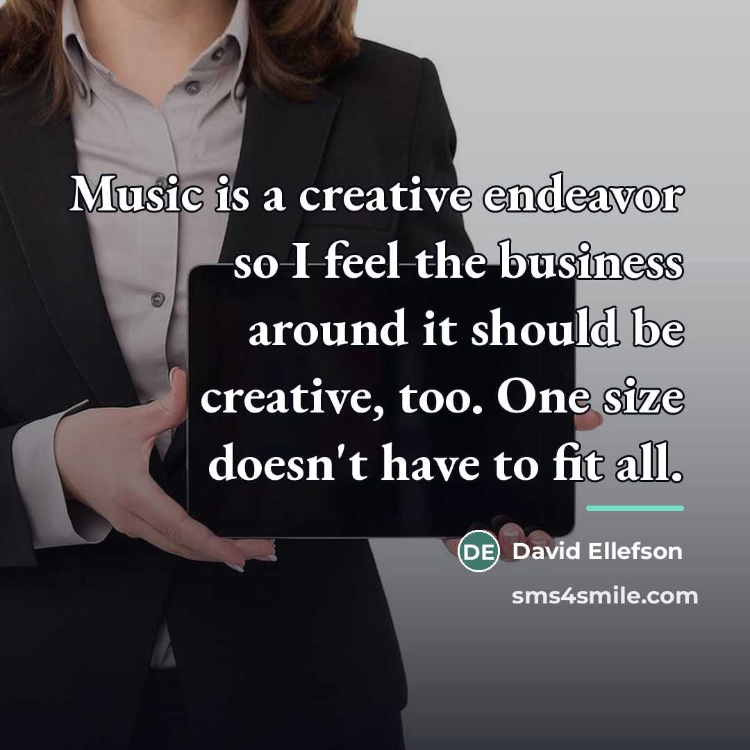 “Music is a creative endeavor so I feel the business…” quote by David Ellefson
