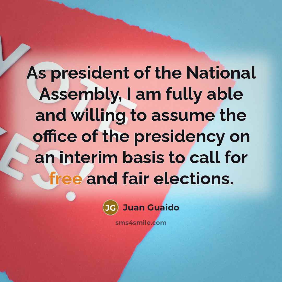 “As president of the National Assembly, I am fully able…” quote by Juan Guaido