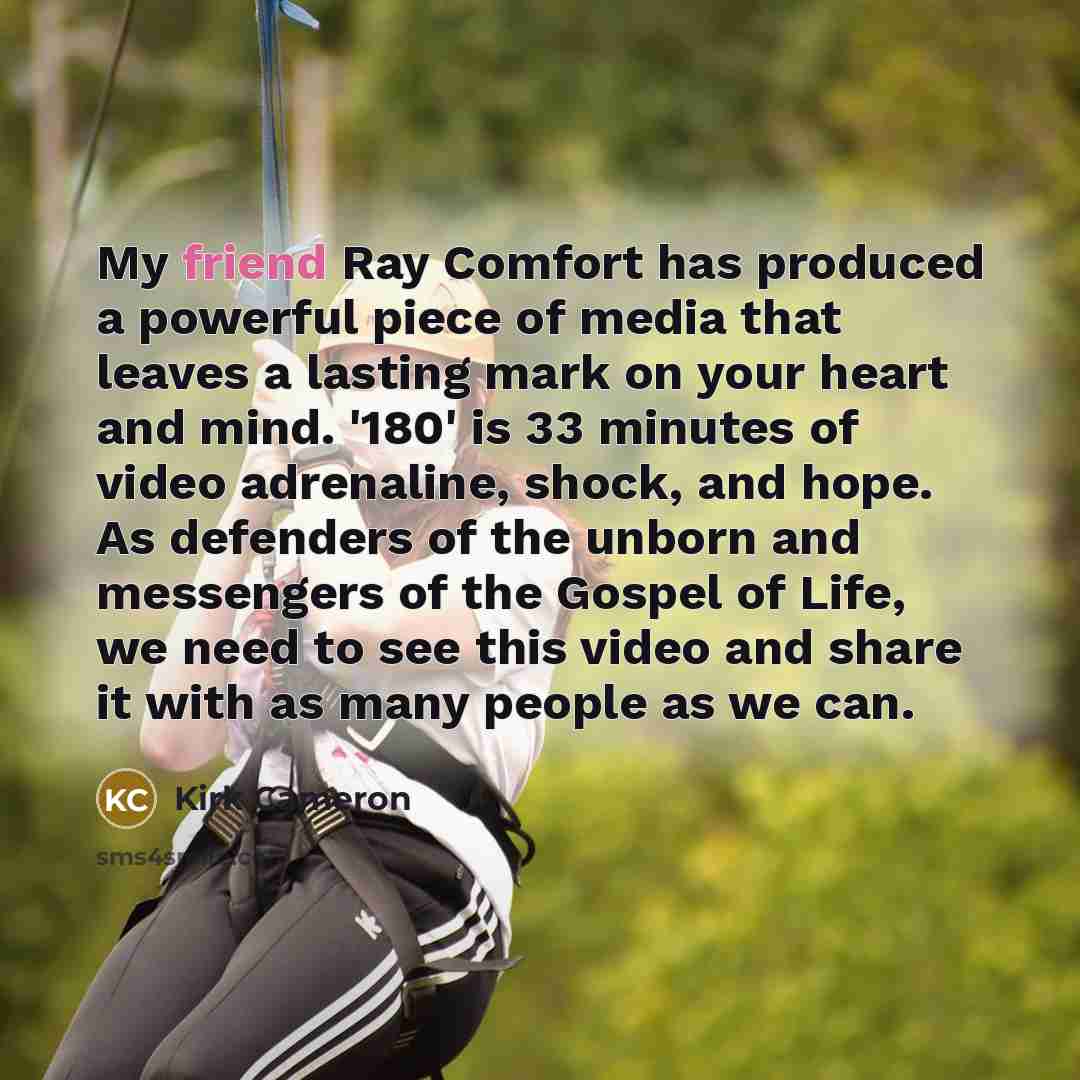 “My friend Ray Comfort has produced a powerful piece of…” quote by Kirk Cameron