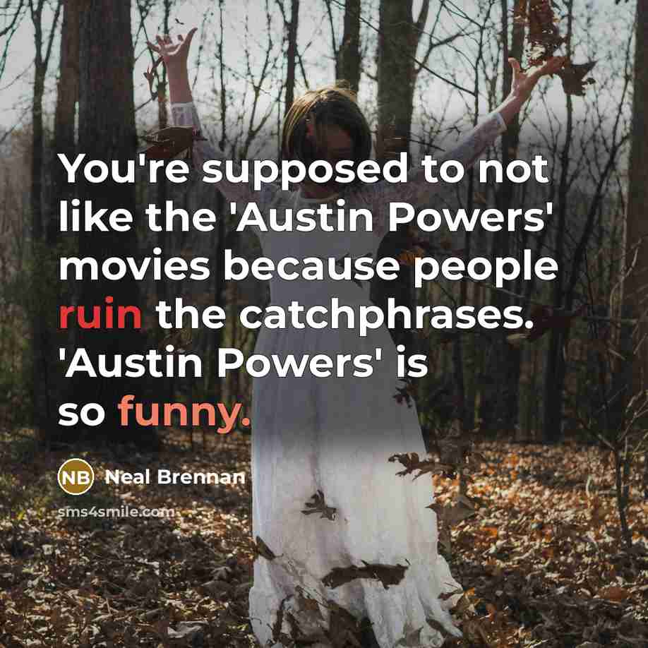 “You're supposed to not like the 'Austin Powers' movies because…” quote by Neal Brennan