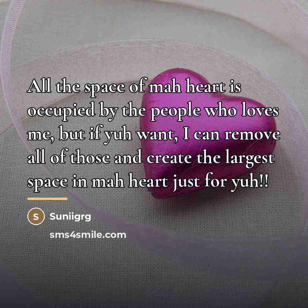 “All the space of mah heart is occupied by the…” quote by Suniigrg