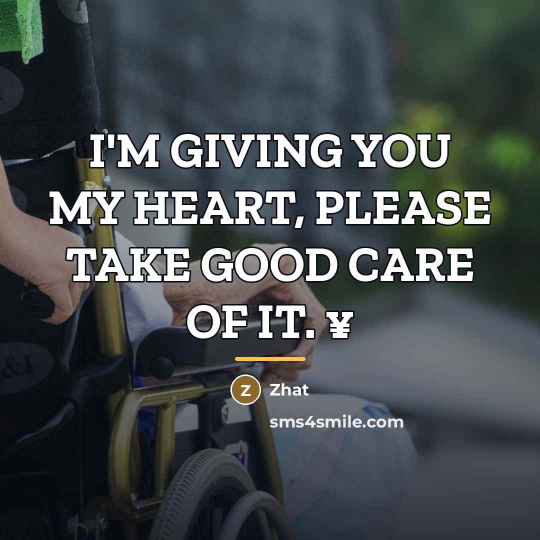 “I'M GIVING YOU MY HEART, PLEASE TAKE GOOD CARE OF…” quote by Zhat