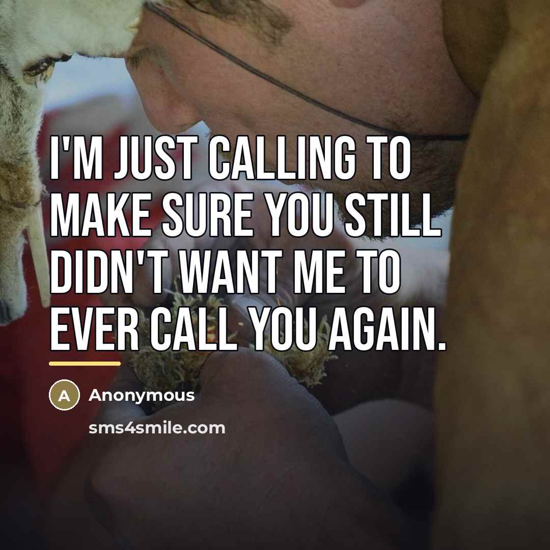 “I'm just calling to make sure you still didn't want…” quote by Anonymous