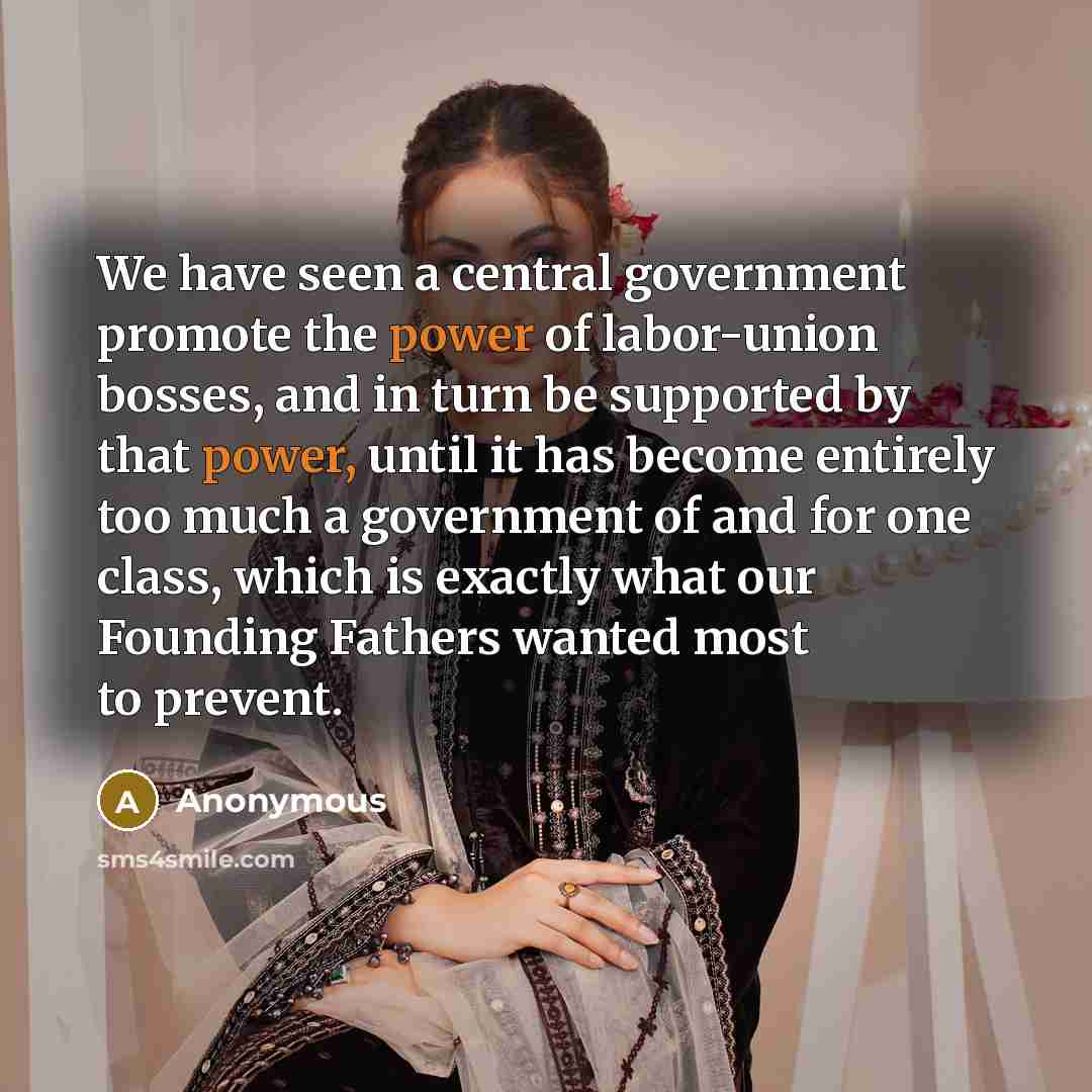 “We have seen a central government promote the power of…” quote by Anonymous