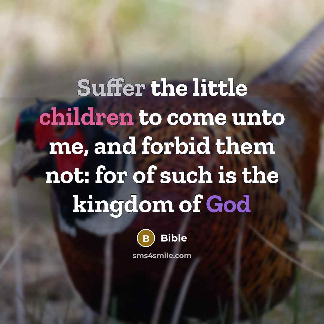 “Suffer the little children to come unto me, and forbid…” quote by Bible