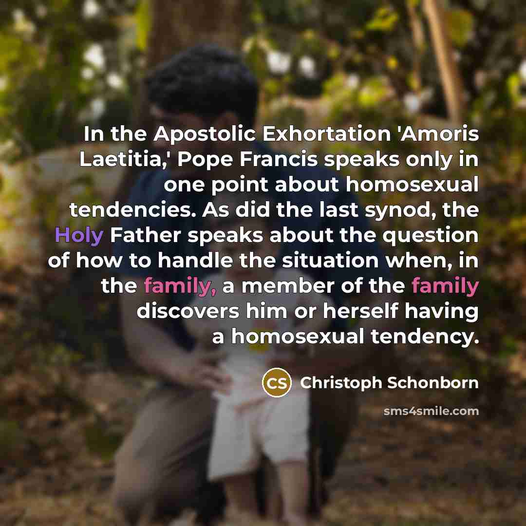 “In the Apostolic Exhortation 'Amoris Laetitia,' Pope Francis speaks only…” quote by Christoph Schonborn