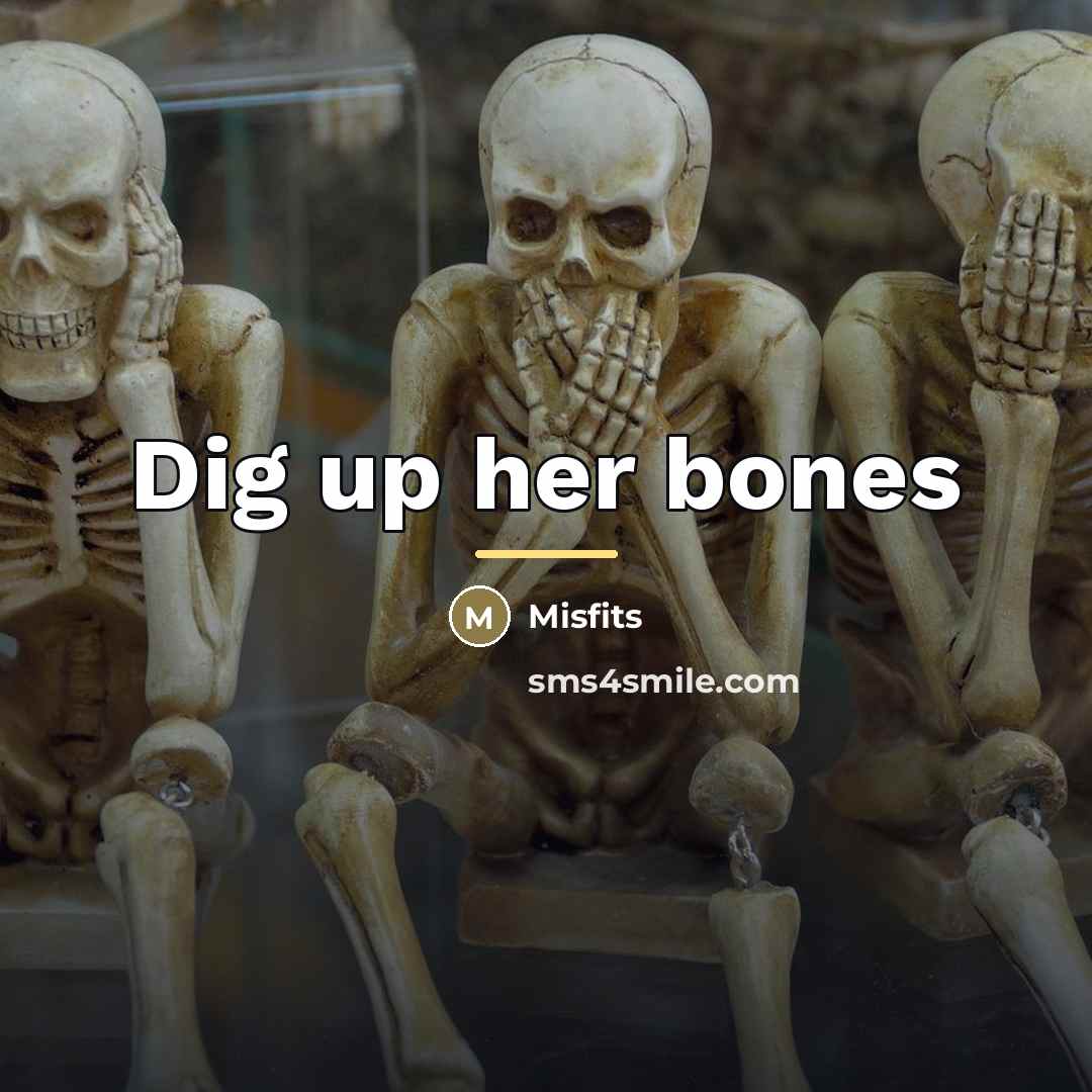 “Dig up her bones…” quote by Misfits