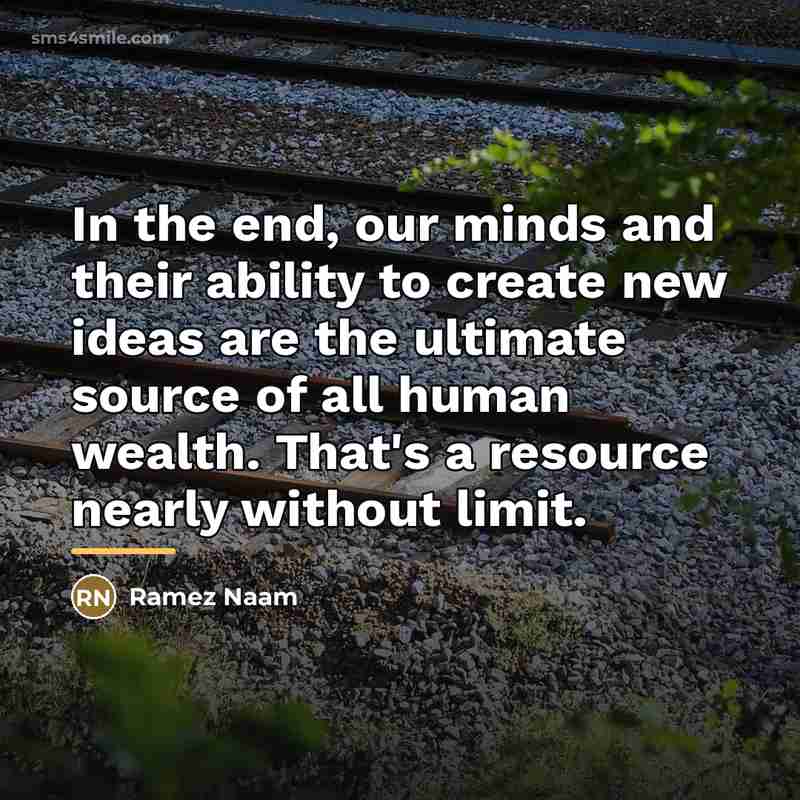 “In the end, our minds and their ability to create…” quote by Ramez Naam