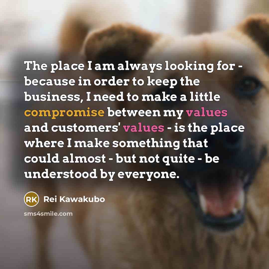 “The place I am always looking for - because in…” quote by Rei Kawakubo
