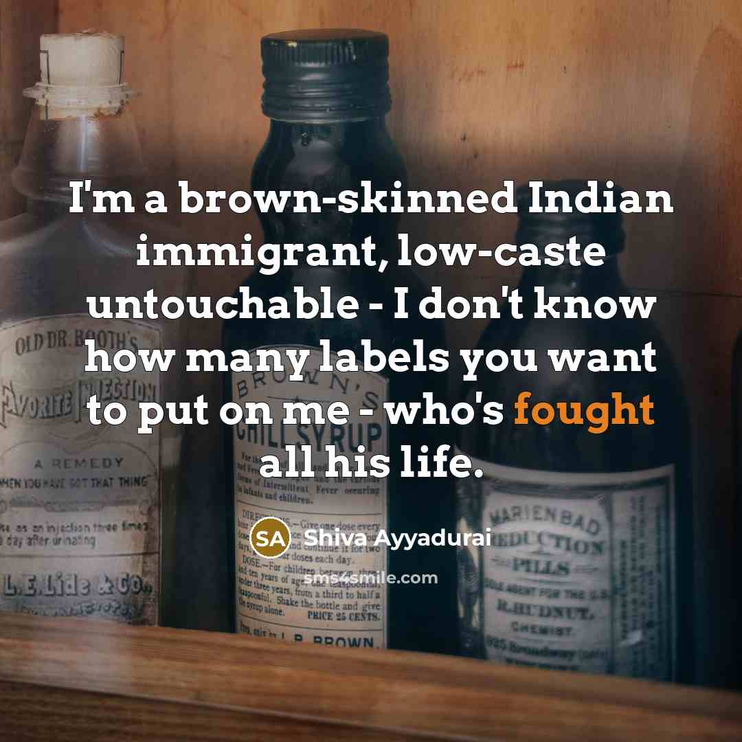 “I'm a brown-skinned Indian immigrant, low-caste untouchable - I don't…” quote by Shiva Ayyadurai