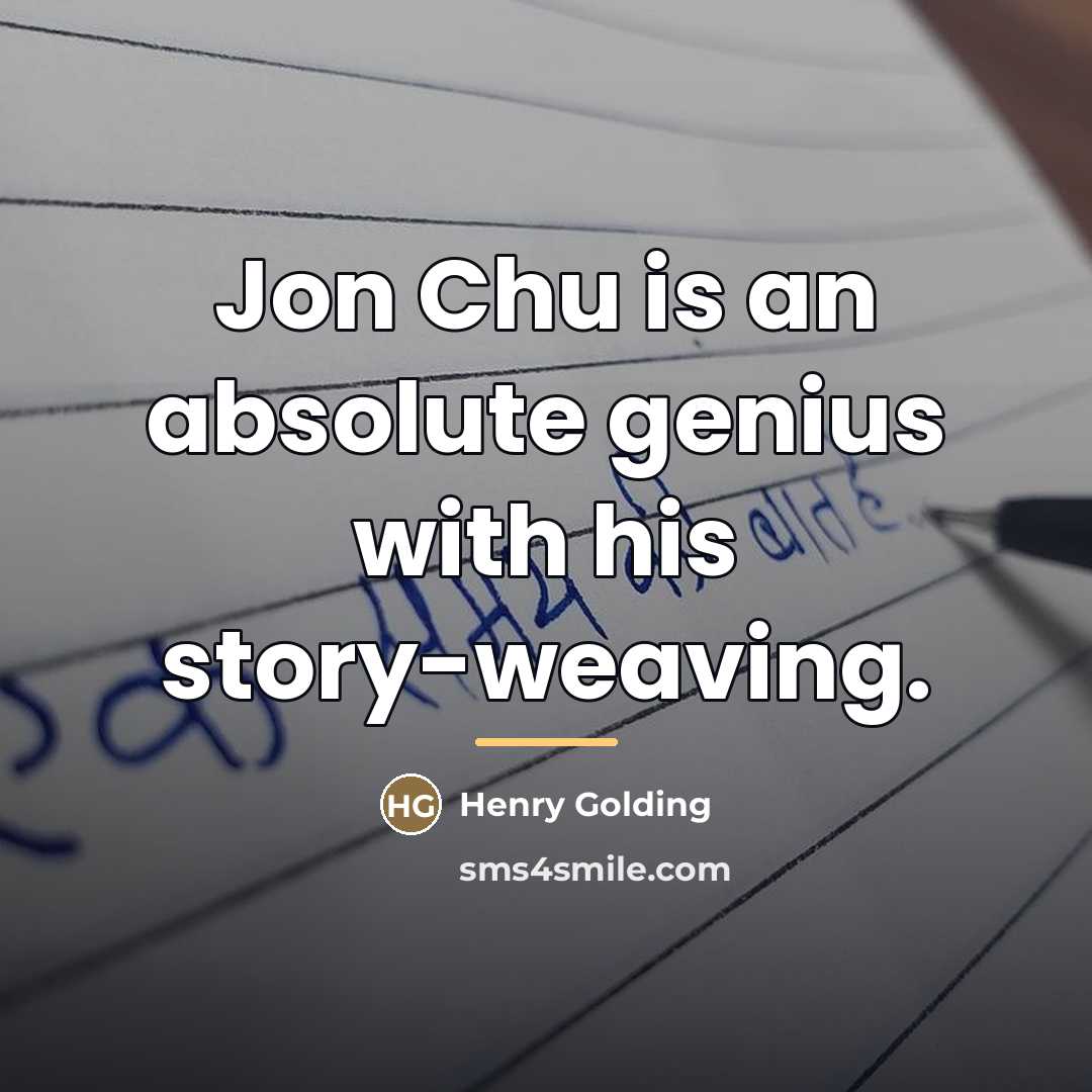“Jon Chu is an absolute genius with his story-weaving.…” quote by Henry Golding