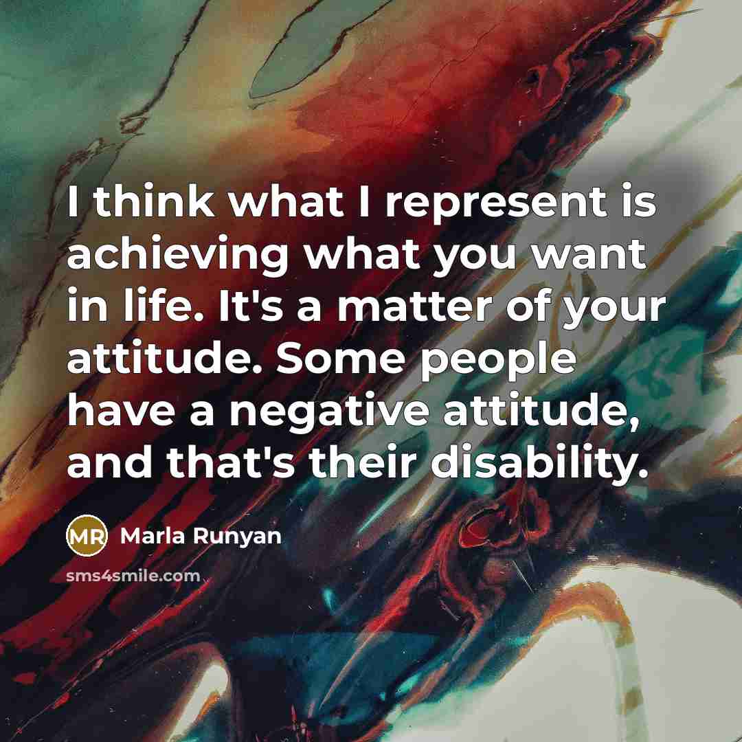“I think what I represent is achieving what you want…” quote by Marla Runyan