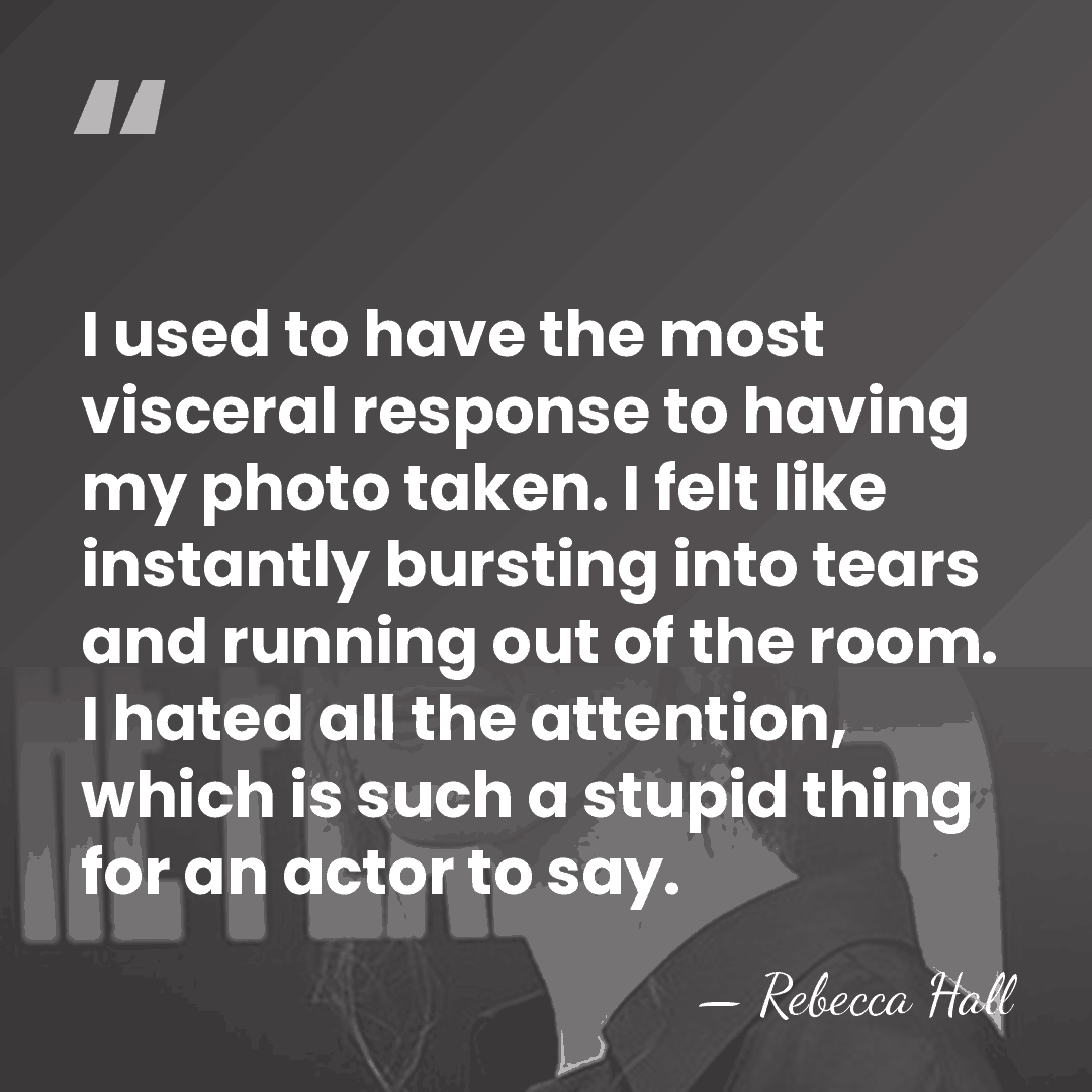 I used to have the most visceral response to having my photo&hellip; - Rebecca Hall