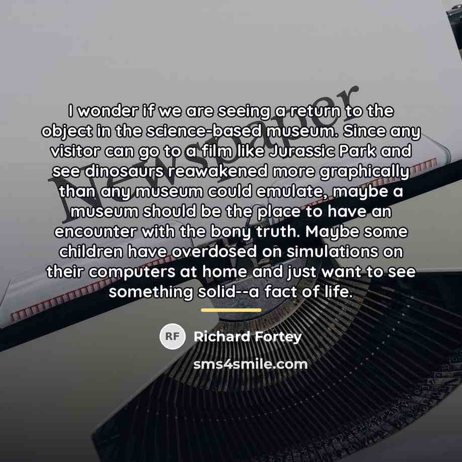 “I wonder if we are seeing a return to the…” quote by Richard Fortey