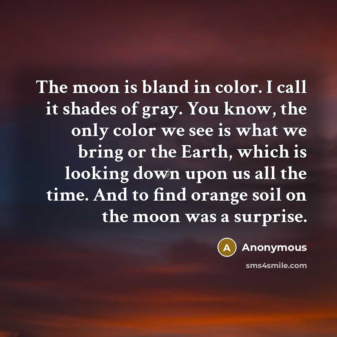 “The moon is bland in color. I call it shades…” quote by Anonymous