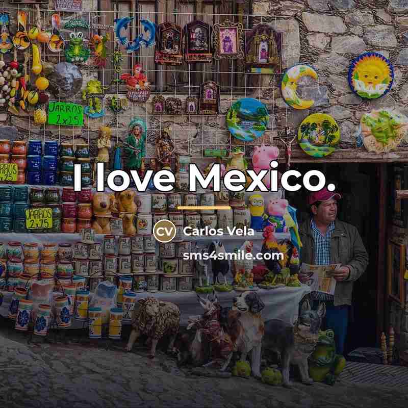 “I love Mexico.…” quote by Carlos Vela