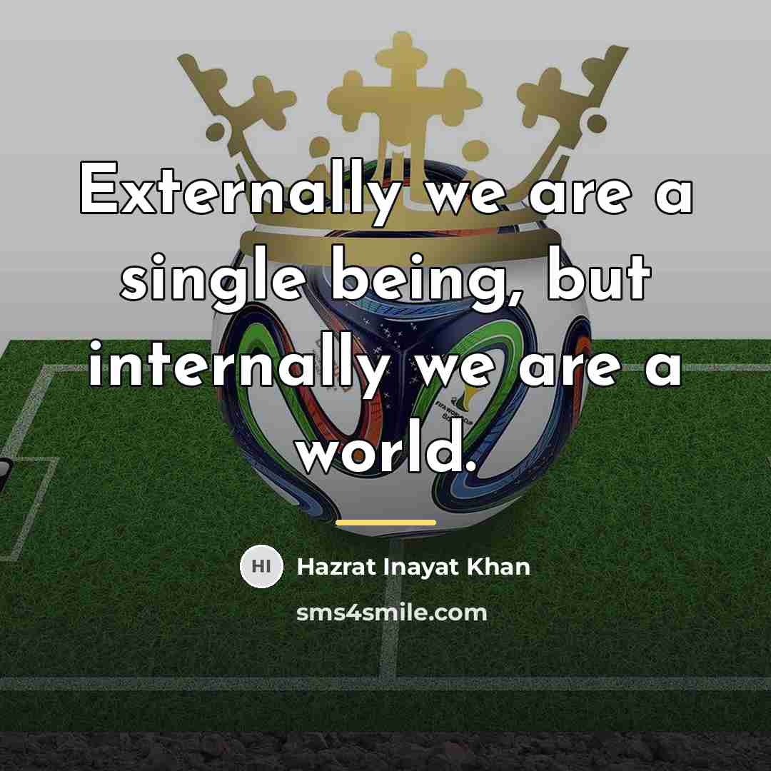 “Externally we are a single being, but internally we are…” quote by Hazrat Inayat Khan