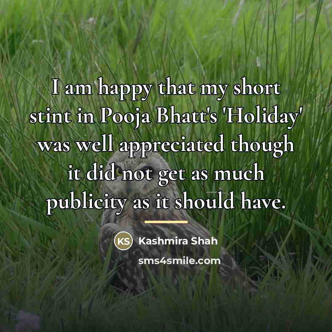 “I am happy that my short stint in Pooja Bhatt's…” quote by Kashmira Shah