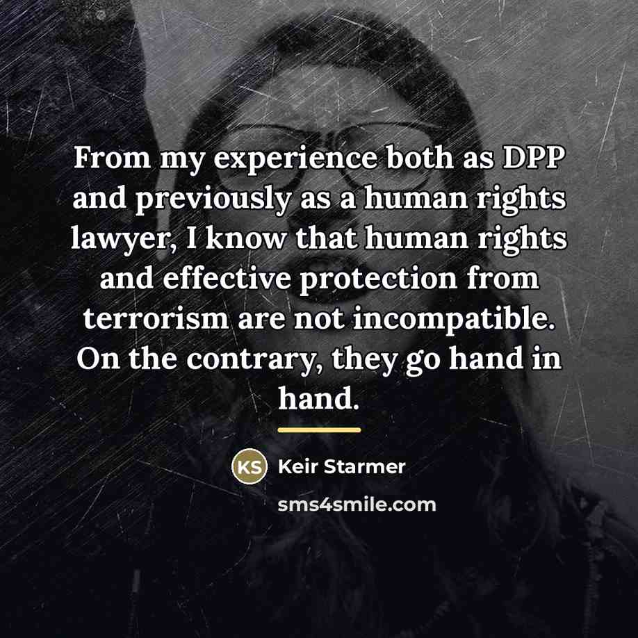 “From my experience both as DPP and previously as a…” quote by Keir Starmer