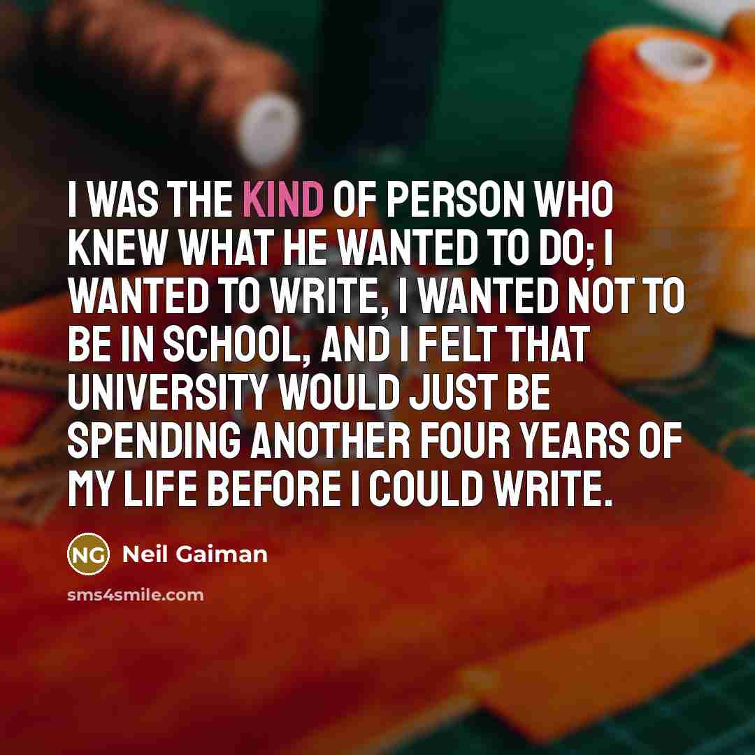 “I was the kind of person who knew what he…” quote by Neil Gaiman